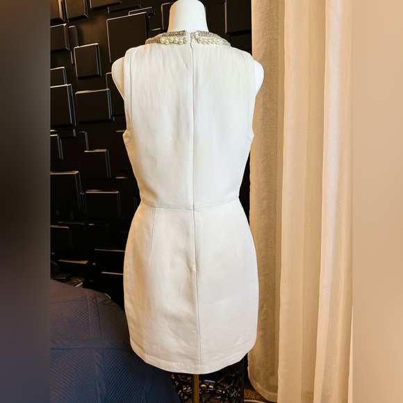3.1 Phillip Lim 8 Sheath Dress cream/white pearls/embellished neckline - Picture 3 of 9